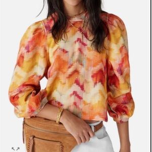 ba&sh Multicolor Zigzag Blouse